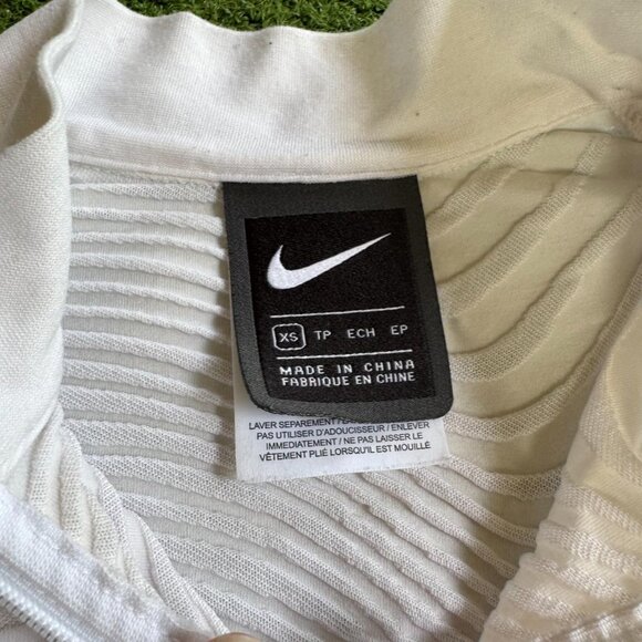 Nike White Textured Half-Zip Bodysuit - Picture 3 of 3